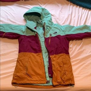 North face Tri-Colored winter sports jacket